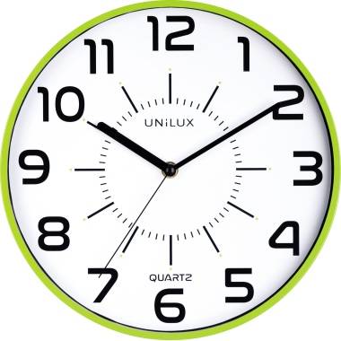 UNILUX Wanduhr POP GREEN ANISE 400094284 +Batterien anis-grün