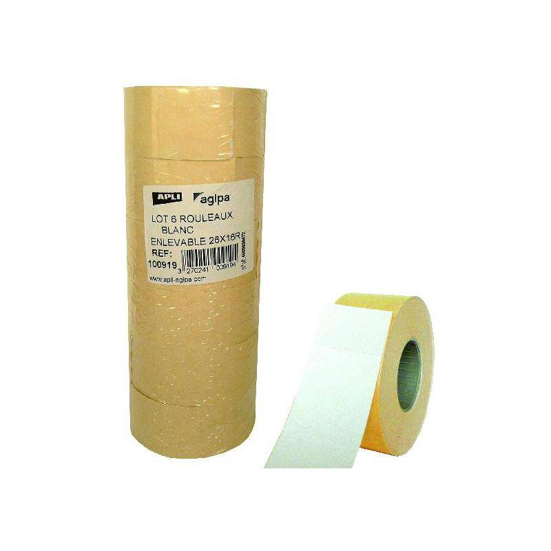 APLI Etiketten für Preisauszeichner, 26 x 16 mm, weiß