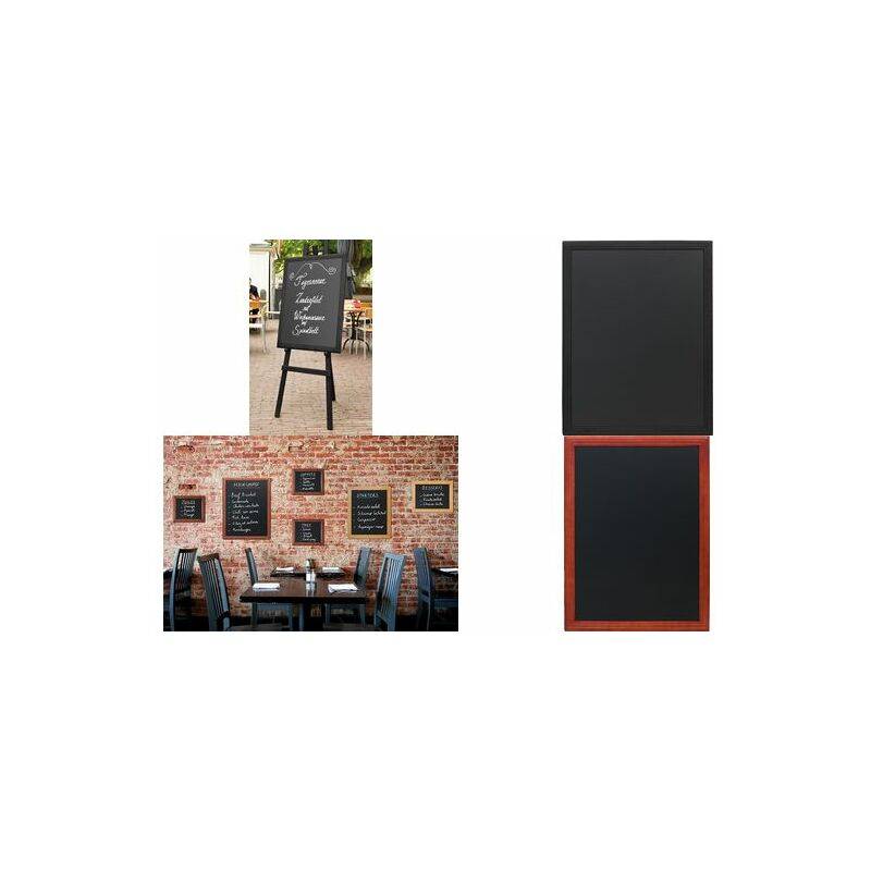 Securit Kreidetafel UNIVERSAL, mit Holzrahmen, mahagoni