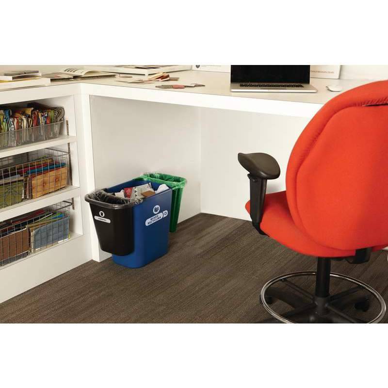 Rubbermaid Zusatzbehälter für Papierkorb, schwarz