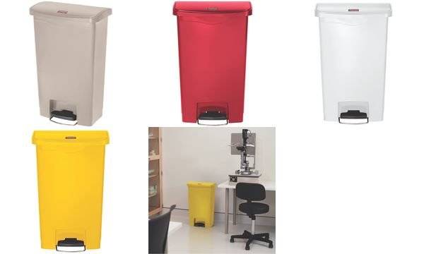 Rubbermaid Tret-Abfalleimer Slim Jim, 50 Liter, gelb (71240031)