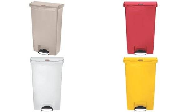 Rubbermaid Tret-Abfalleimer Slim Jim, 68 Liter, gelb (71240037)