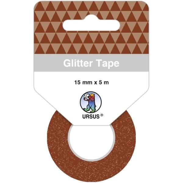 Glitter Tape 15mmx5m braun