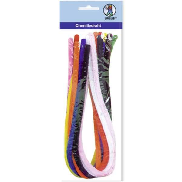 Chenilledraht 9mmx 50cm VE=10 Stück 10 Farben sortiert
