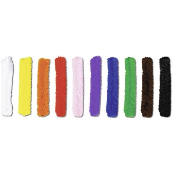 Chenilledraht 15mmx50cm VE=10 Stück 10 Farben sortiert