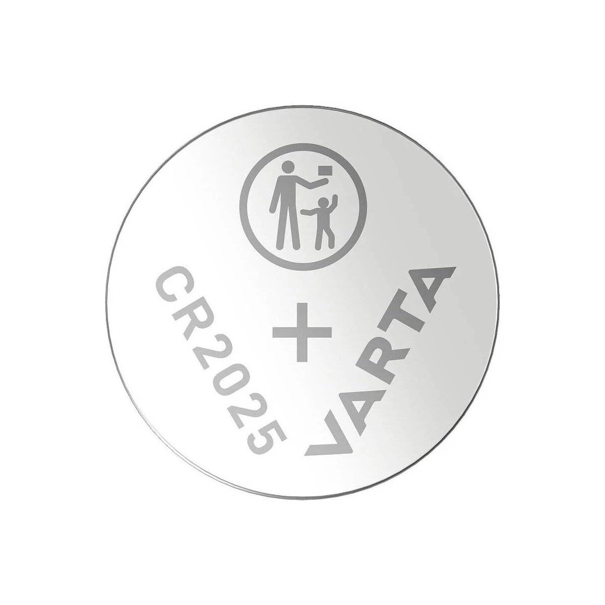 Varta 2er-Pack Knopfzellen CR2025 - Lithium-Batterie mit 170mAh