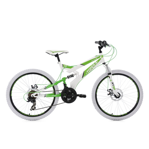 Mountainbike MTB Fully 24'' Topeka weiß-grün RH 41 cm KS Cycling