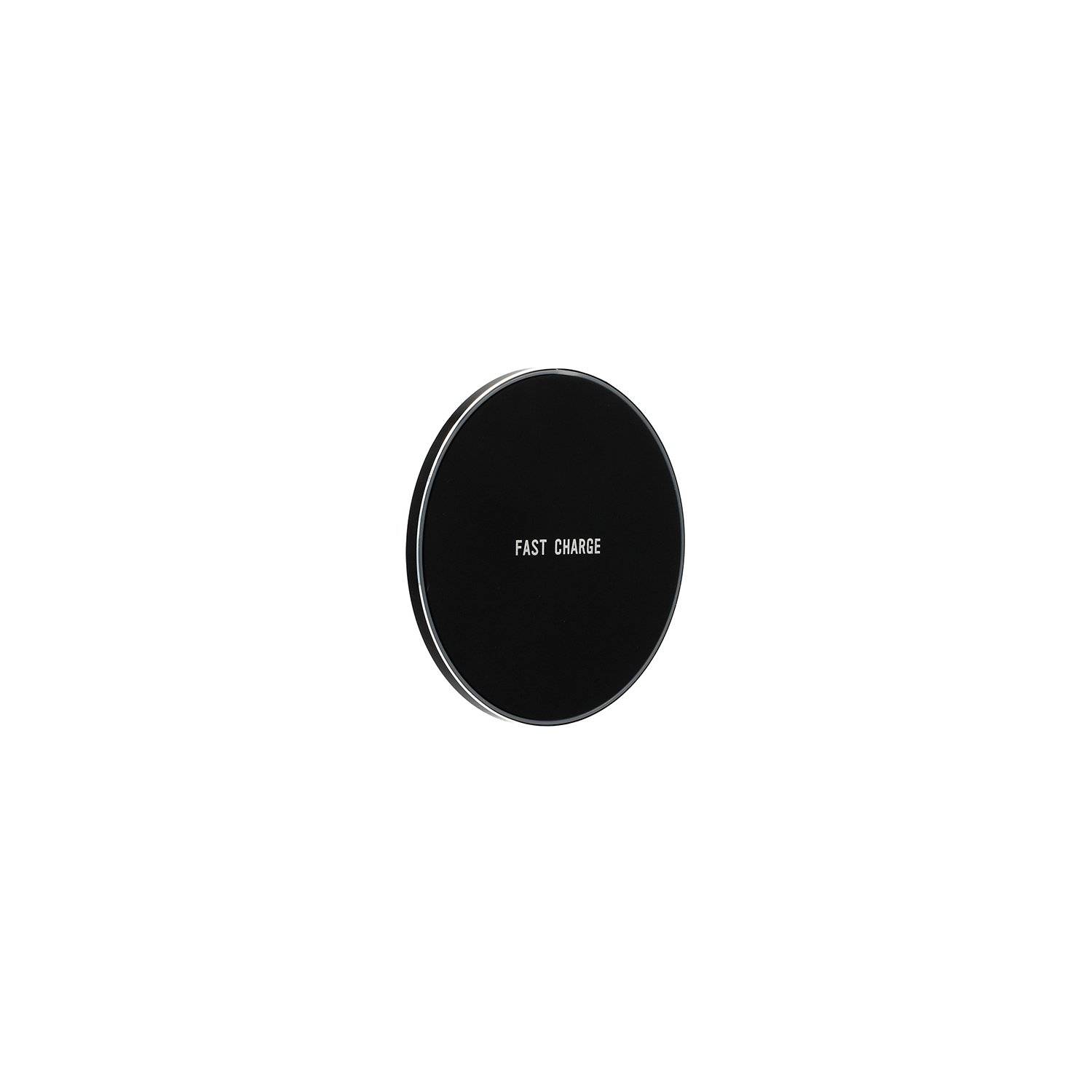 Induktives Ladegerät Schwarz Rund Wireless Charger Wireless Slim Ultra Flach USB Charger Anschluss