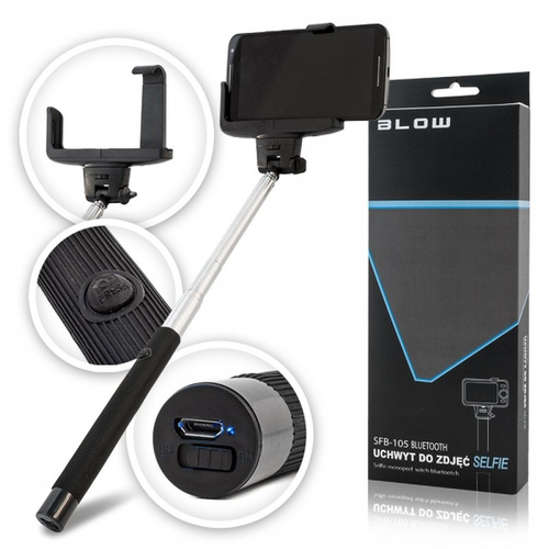 Bluetooth Selfie Stick 98cm Stange Stab Schwenkbar 270° Grad für Handy, Smartphone Schwarz