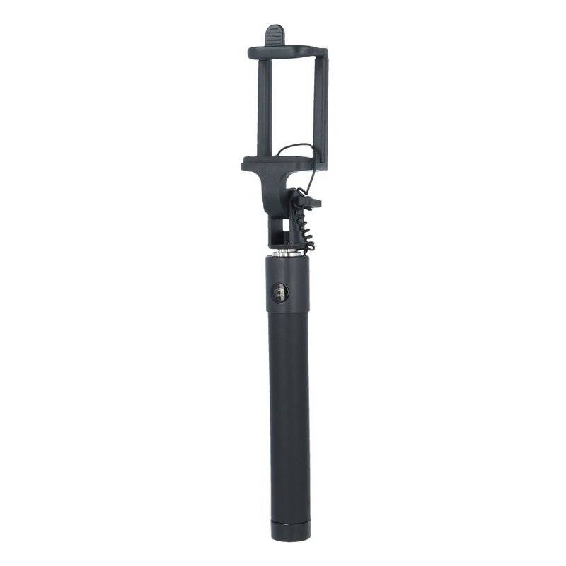 Universal Selfie Stick Stange Schwarz Monopod mit 3,5 mm AUX ca. 55cm