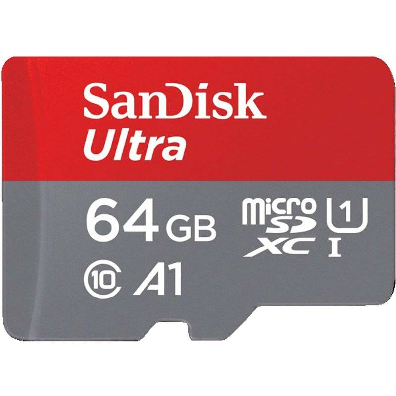 SanDisk Ultra® 64GB Micro SD Speicherkarte UHS-I Class 10 SDHXC mit SD Adapter
