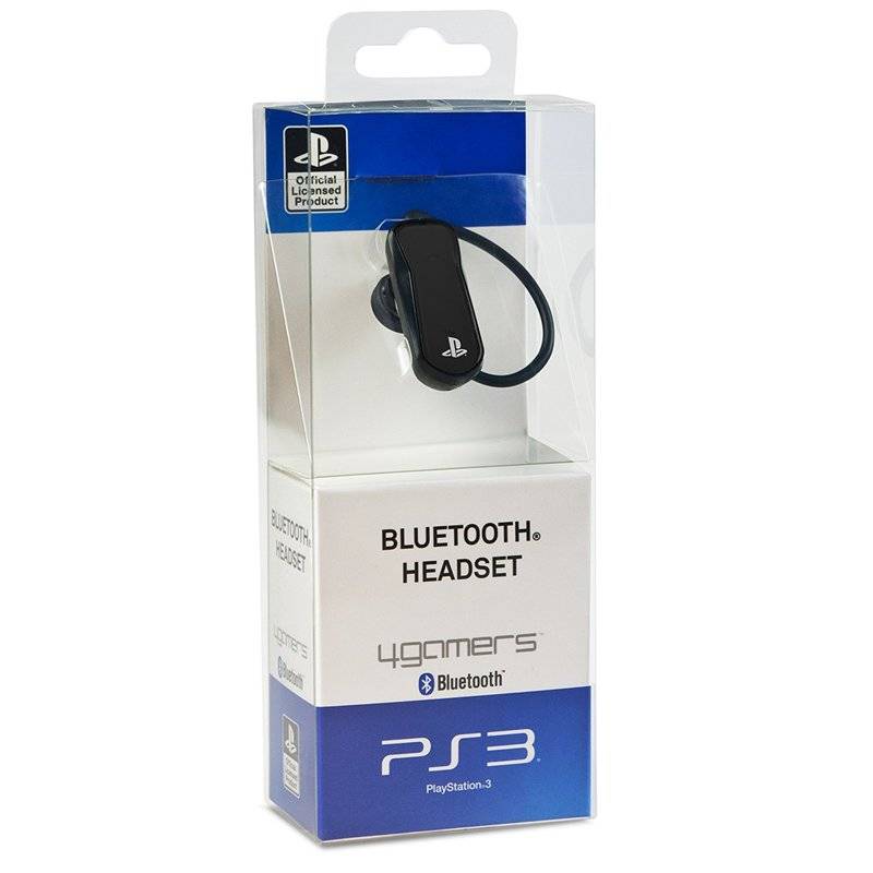 4Gamers Blau PS3 Bluetooth Headset Playstation 3 Wireless Gaming Headset Kabellos USB