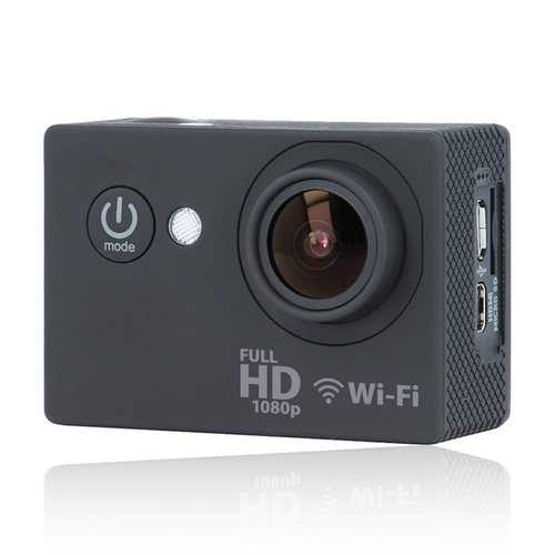 Actioncam FullHD 1080p 30fps 12MP WiFi Wasserdicht Sportkamera Helmkamera Dashcam Helm Auto Motorrad
