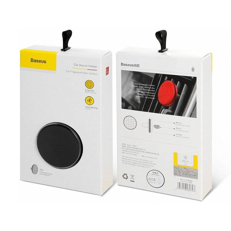 Fragrance Fabric Artifact Lufterfrischer Parfüm KFZ Lüftungsschlitz mit 4 Parfümfüllungen Schwarz