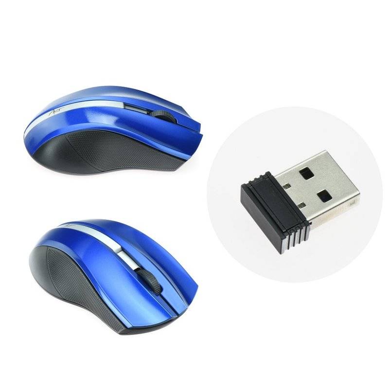 ART Kabellose Maus Wireless Schnurlose Optische 3 Tasten Maus USB Laptop Blau