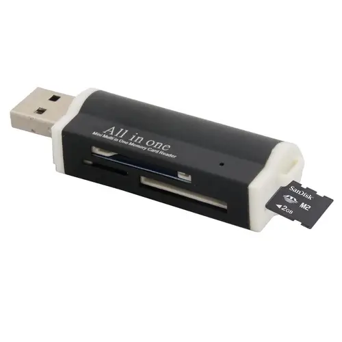 All-in-One Speicherkartenleser SD/Micro SD/M2/M2PRODUO USB Kartenlesergerät Adapter Silber All-in-One Speicherkartenleser SD/Micro SD/M2/M2PRODUO USB Kartenlesergerät Adapter Silber