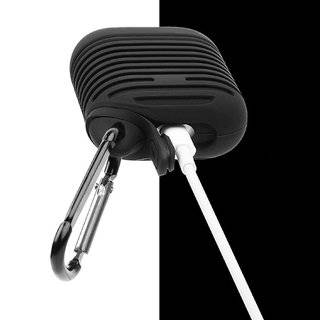 360 Grad Schutz Airpods Case Silikon Hülle Schutztasche Ladekoffer Ladegerät kompatibel mit Kopfhörer Headset 2 / 1 Generation Blau