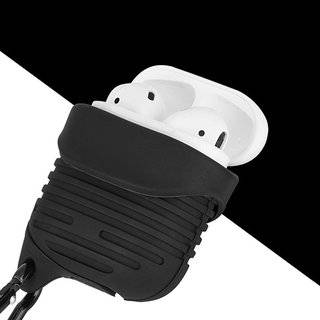 360 Grad Schutz Airpods Case Silikon Hülle Schutztasche Ladekoffer Ladegerät kompatibel mit Kopfhörer Headset 2 / 1 Generation Blau
