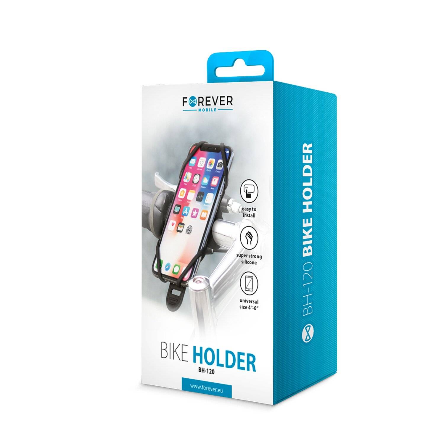 Universal Fahrrad Handyhalterung Handyhalter Halter Fahrrad Smartphone für Smartphones Handys bis 6" Schwarz