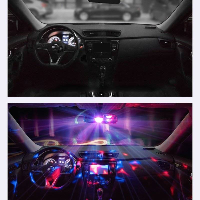 Car Crystal Magic Ball Licht Lampe Party Deko LED RGB - beleuchtet den Rhythmus der Musik