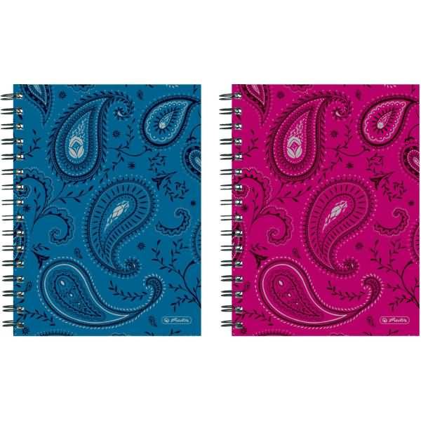 Spiralboutiquebuch A5 100 Blatt 70 g/qm kariert Paisley