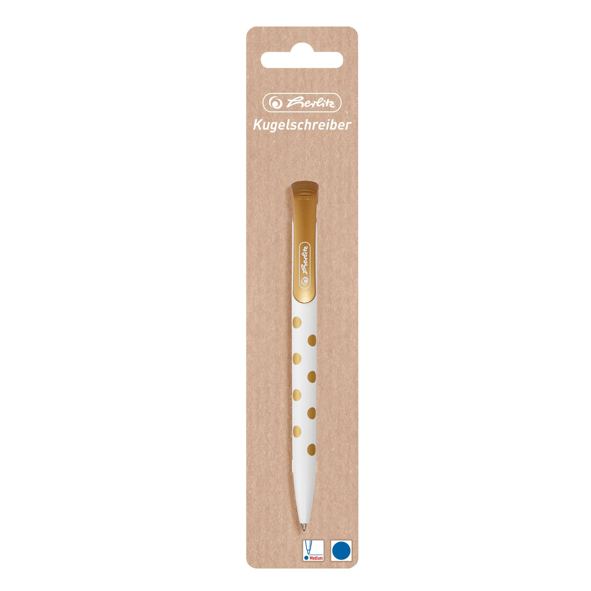 Herlitz Pure Glam, Clip, Clip-on-Einziehkugelschreiber, Nachfüllbar, Blau, 1 Stück(e)