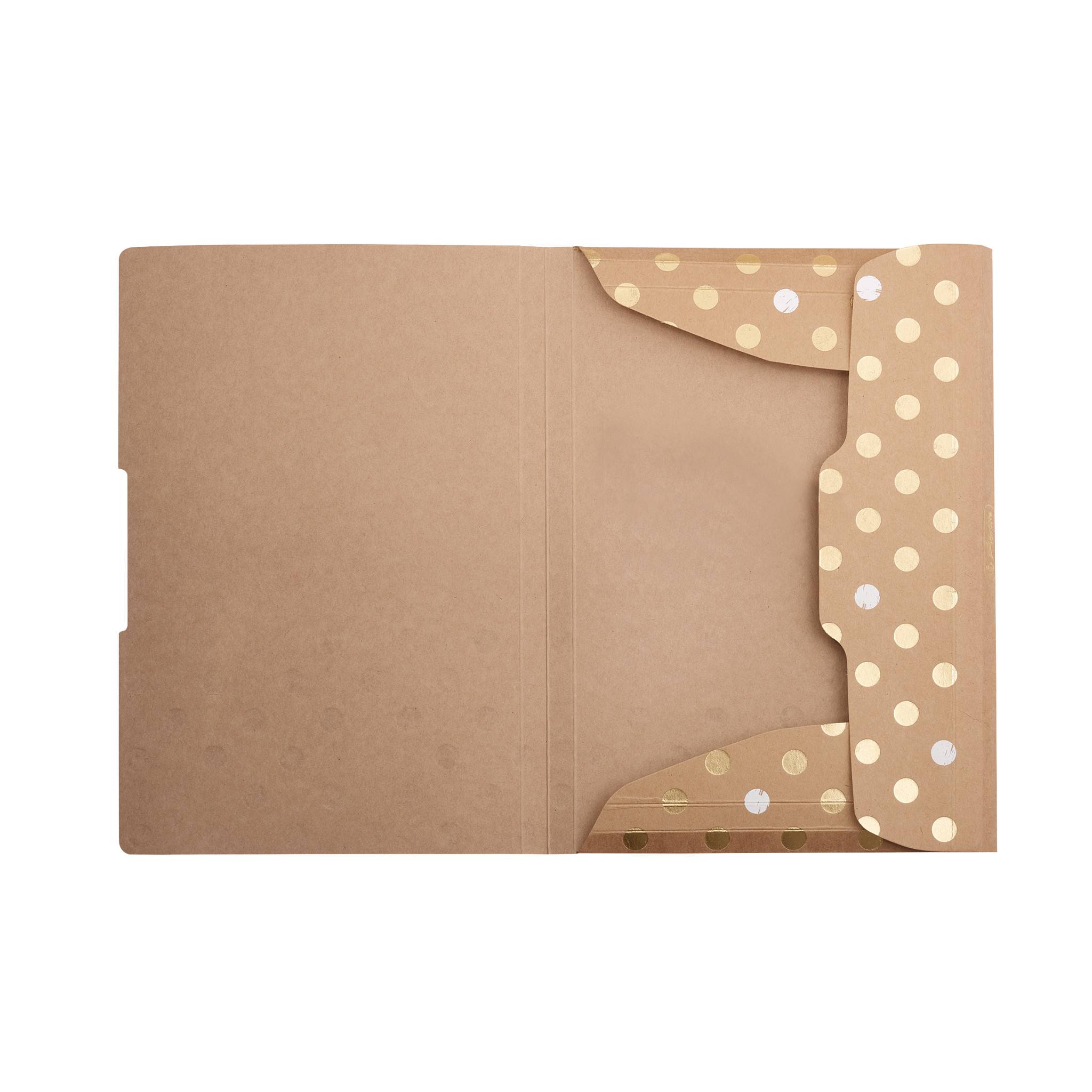 Herlitz Pure Glam, Konventioneller Dateiordner, A4, Karton, Gold, Landschaftsportrait, Gummiband