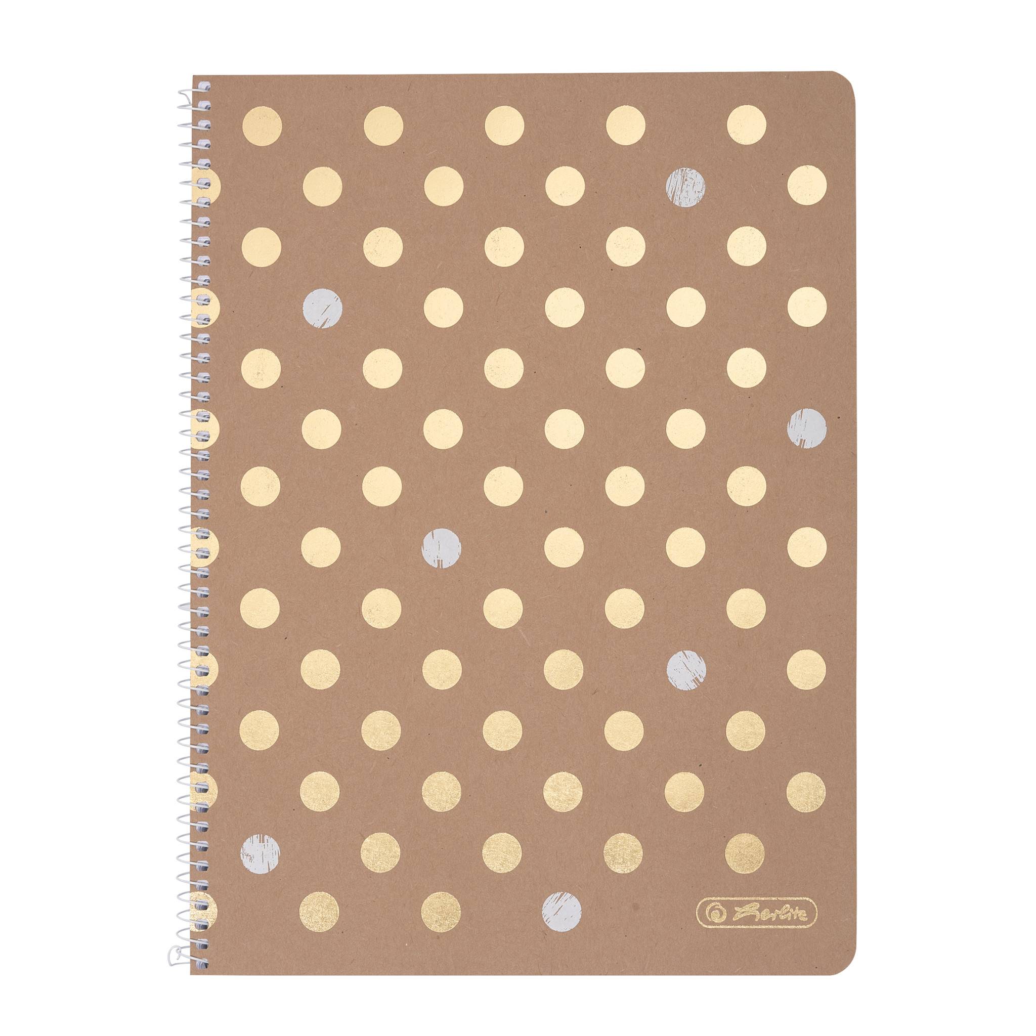 Herlitz Pure Glam, Muster, Gold, A4, 80 Blätter, 70 g/m², Universal