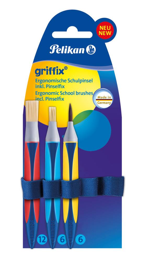 Pelikan 700726, Bürstenset, Helle Bürste, Synthetisch, 3 Stück(e)