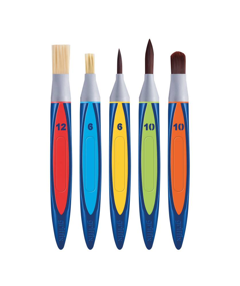 Pelikan 700726, Bürstenset, Helle Bürste, Synthetisch, 3 Stück(e)