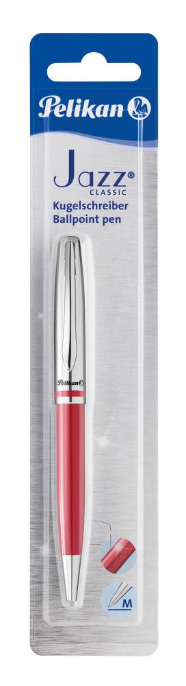 Pelikan 807111, Clip, Kugelschreiber mit Druckeinzugsmechanik, Blau, Medium