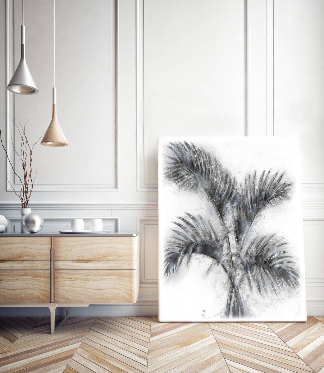 Aluminium Wandbild Palme I 80cm x 100cm