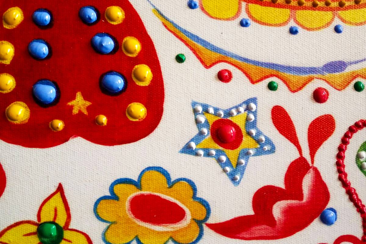 Öl-Wandbild Totenkopf 90cm x 90cm