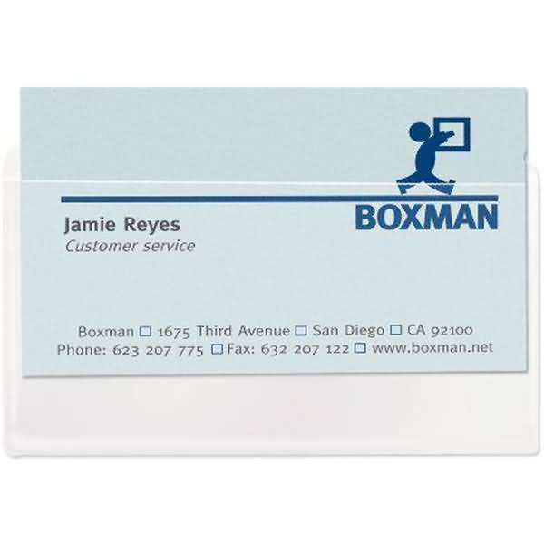 Visitenkartentasche 95x60mm selbstklebend oben offen VE=10 Stück