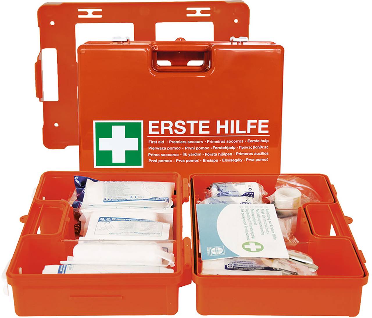 Verbandkoffer Domino, DIN13157, ABS-Kunststoff, inkl. Wandhalterung