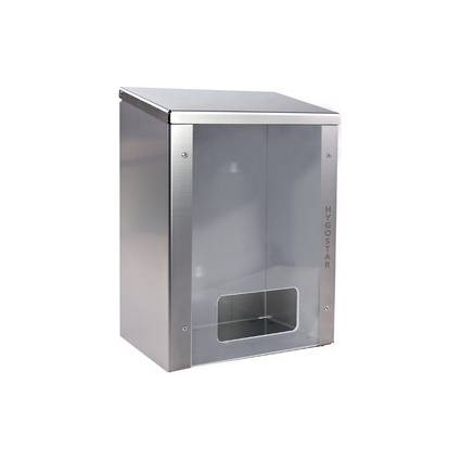 HYGOSTAR Edelstahlspender mit Plexiglasscheibe, silber