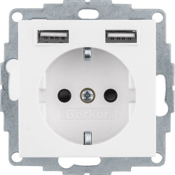 Berker Steckdose SCHUKO/USB 48038989