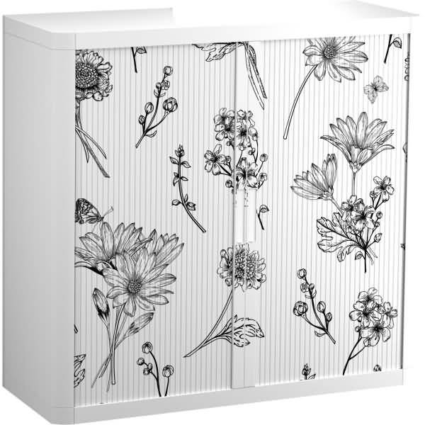 Rollladenschrank easyoffice BxTxH 86x37,5x104cm Blüten III