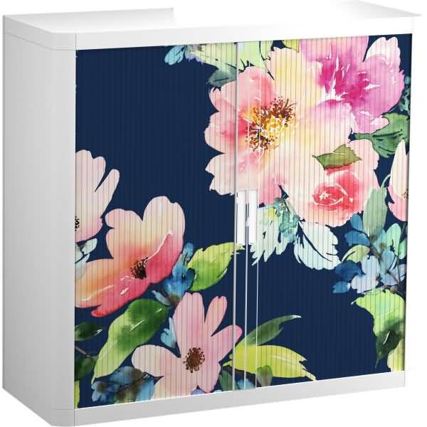 Rollladenschrank easyoffice BxTxH 86x37,5x104cm Blütenpracht