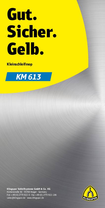 Fächerschleifer KM 613 Ø30xH10mm K.60 Korund Schaft-D.6mm KLINGSPOR