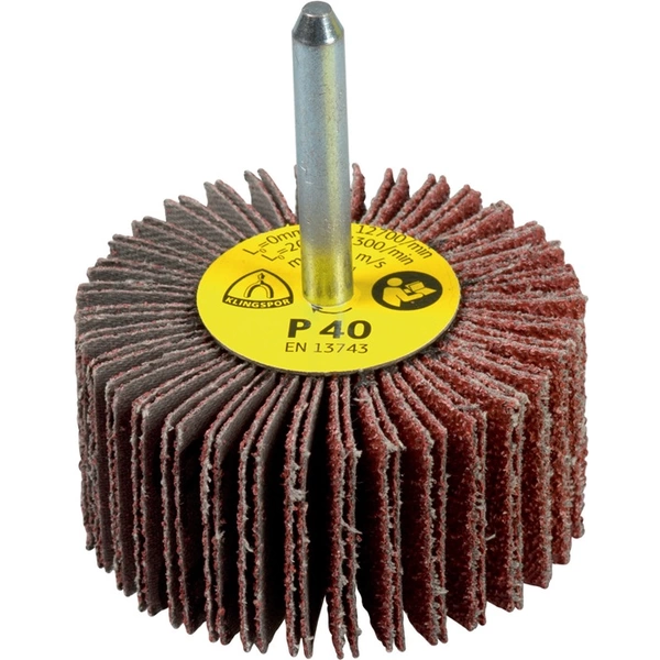 Fächerschleifer KM 613 Ø50xH20mm K.80 Korund Schaft-D.6mm KLINGSPOR Fächerschleifer KM 613 Ø50xH20mm K.80 Korund Schaft-D.6mm KLINGSPOR