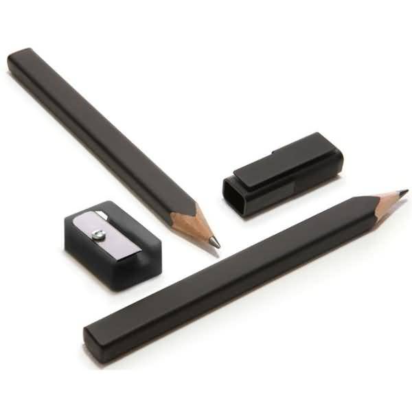Bleistift-Set schwarz VE=2 Stifte, 1 Kappe, 1 Anspitzer