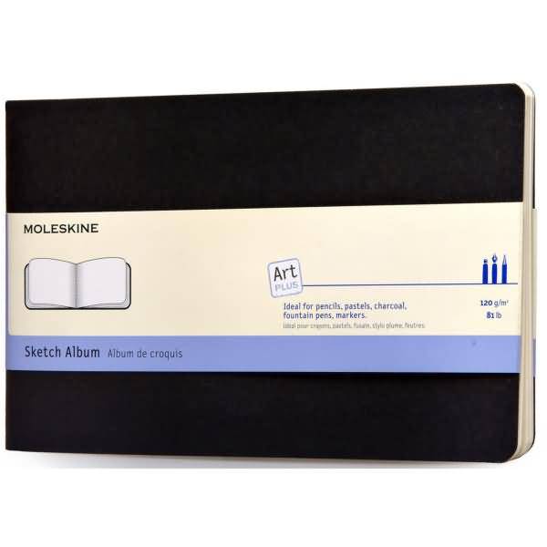 Skizzenalbum Large A5 120g/qm 44 Blatt Kartoneinband schwarz