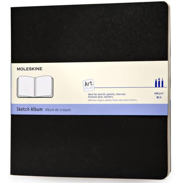 Skizzenalbum Square 19x19cm 120g/qm 44 Blatt Kartoneinband schwarz