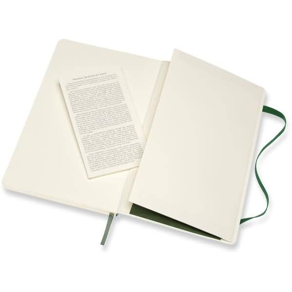 Notizbuch Large A5 liniert Softcover myrtengrün