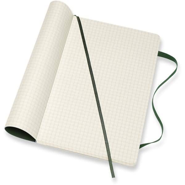 Notizbuch Large A5 kariert Softcover myrtengrün