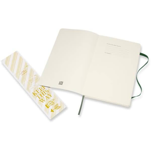 Notizbuch Large A5 kariert Softcover myrtengrün