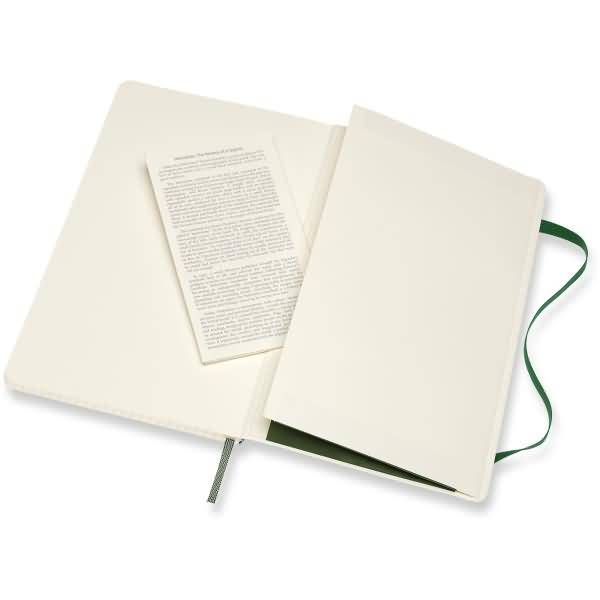 Notizbuch Large A5 kariert Softcover myrtengrün