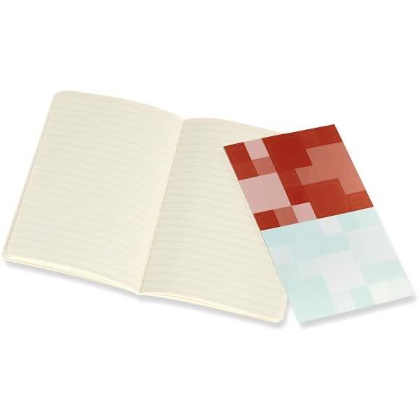 Notizheft Volant Pocket A6 liniert Softcover VE=2 Stück korallrot/aquamarinblau