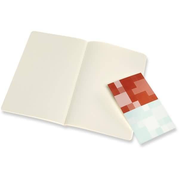 Notizheft Volant Large A5 blanko Softcover VE=2 Stück korallrot/aquamarinblau